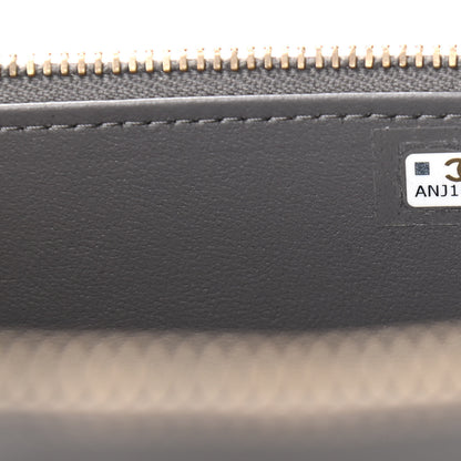Chanel Lambskin Quilted Small Top Handle Vanity Case With Chain Dark Grey 8 of 12