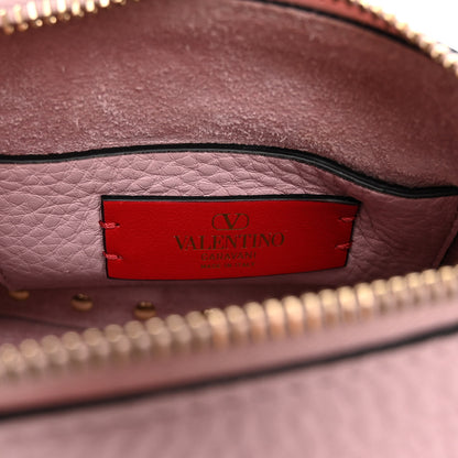 Valentino Garavani Pebbled Calfskin Small Rockstud Flip Lock Shoulder Bag Water Rose 6 of 9