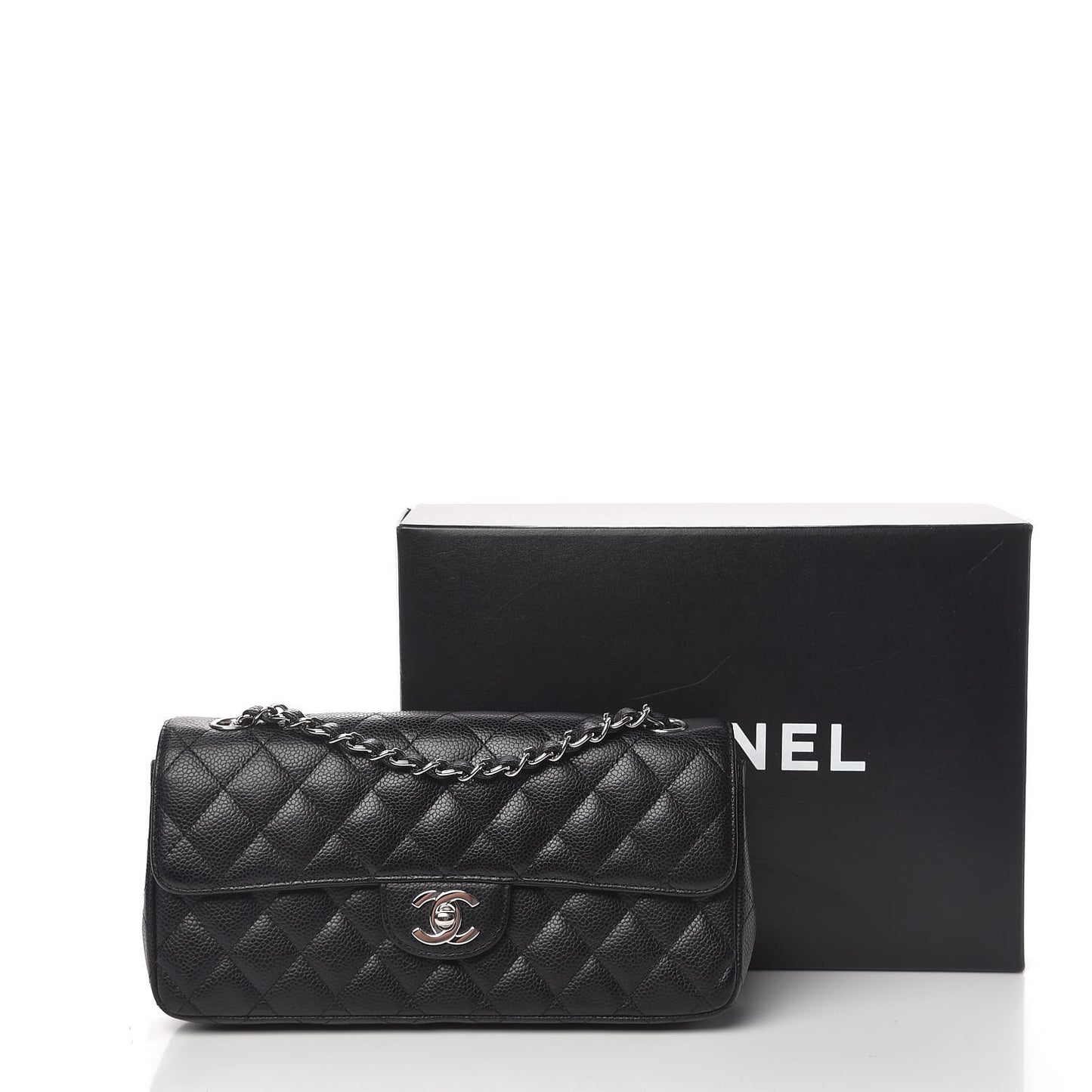 Caviar Quilted East West Flap Black