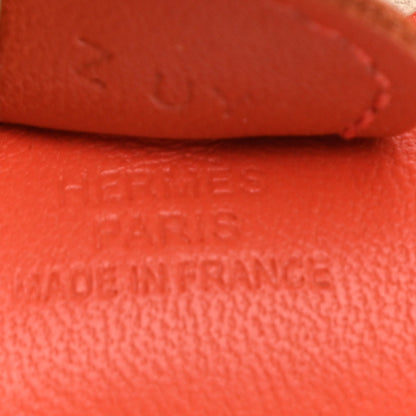 Hermes Milo Lambskin Grigri Rodeo Horse Bag Charm PM Orange Poppy Craie Terre Battue 4 of 5