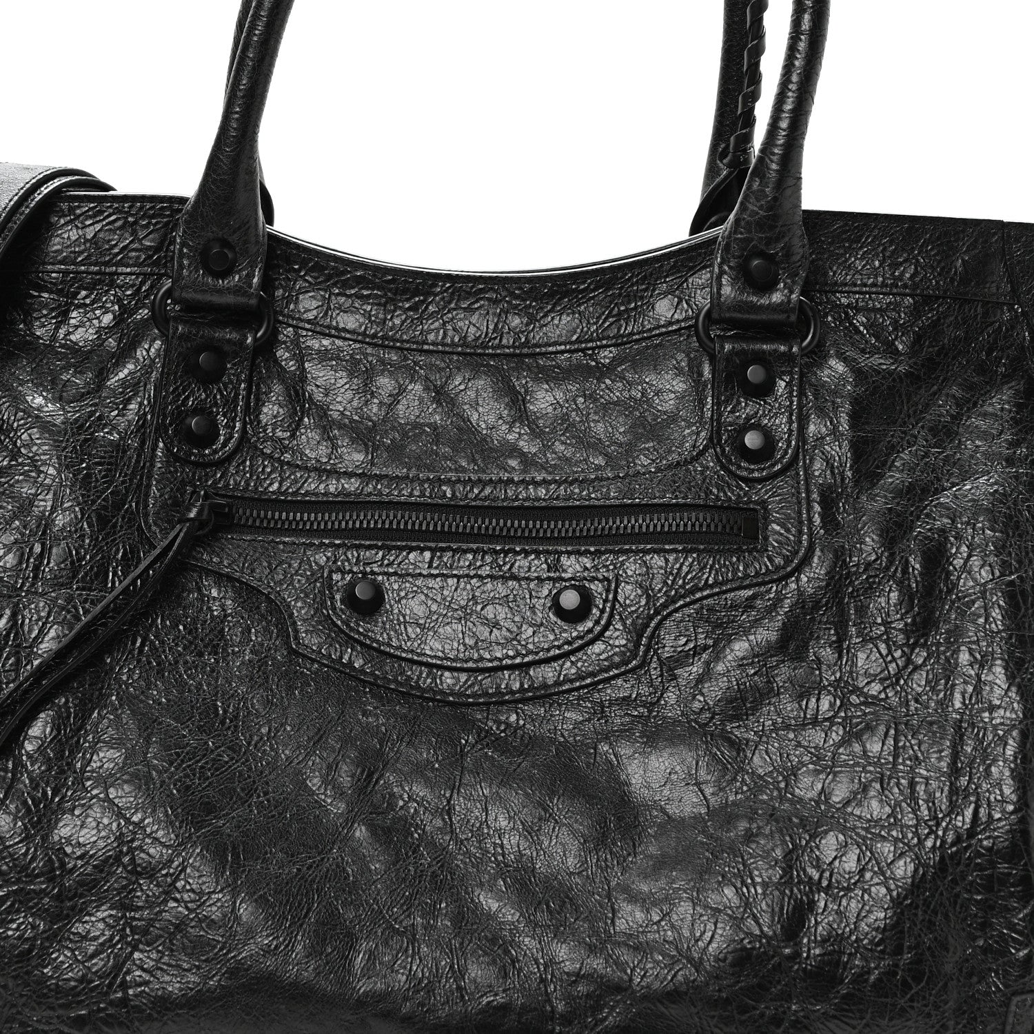 Balenciaga Agneau Arena Matte Hardware Large Le City Black 8 of 10