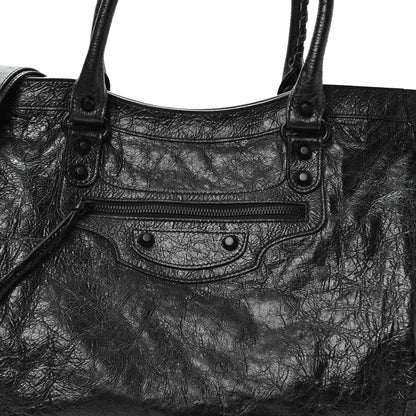 Balenciaga Agneau Arena Matte Hardware Large Le City Black 8 of 10