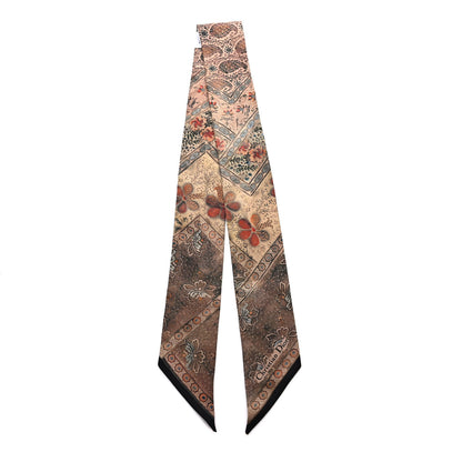 Christian Dior Silk Patch Trefle Mitzah Scarf Beige 2 of 3