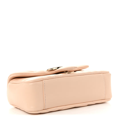 Gucci Lambskin Matelasse Small GG Marmont Shoulder Bag Pink Beige 4 of 10