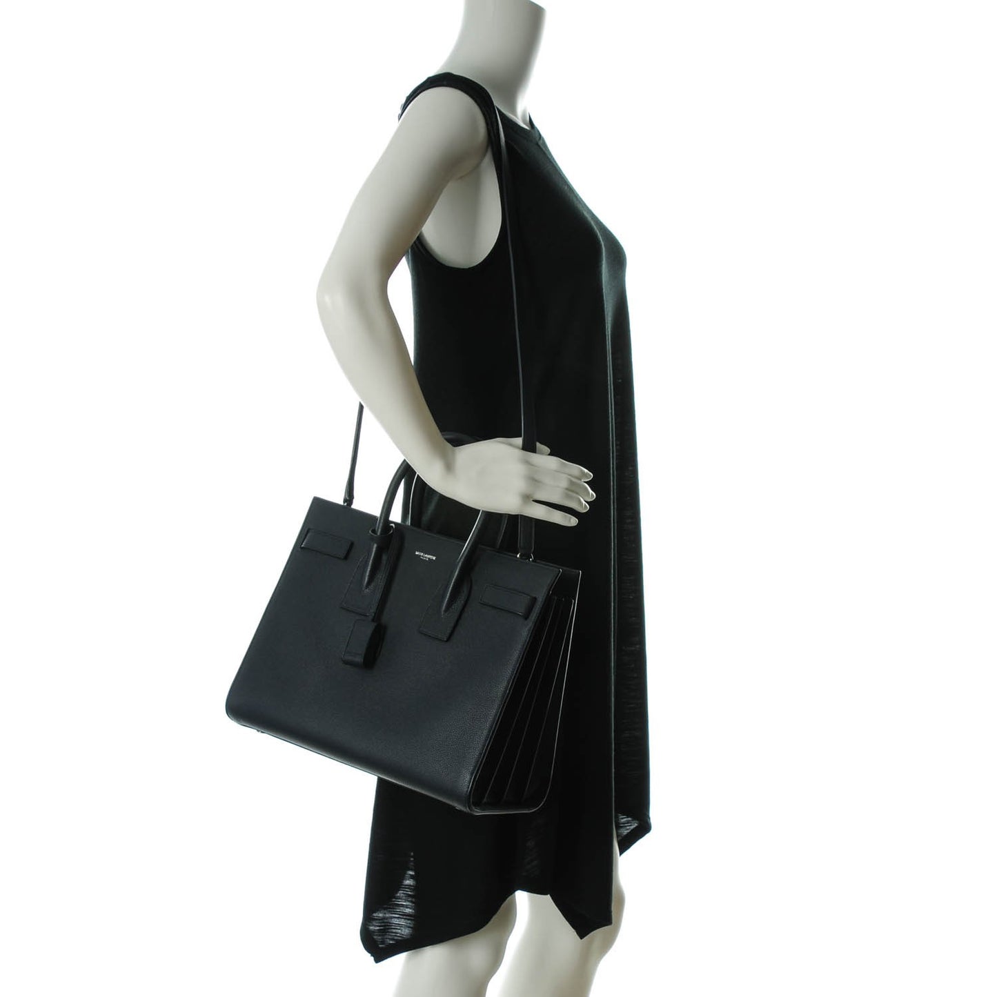 Grained Calfskin Small Sac De Jour Marine