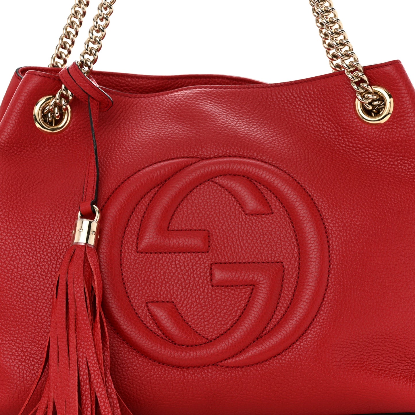 Cellarius Calfskin Medium Soho Chain Shoulder Bag Red