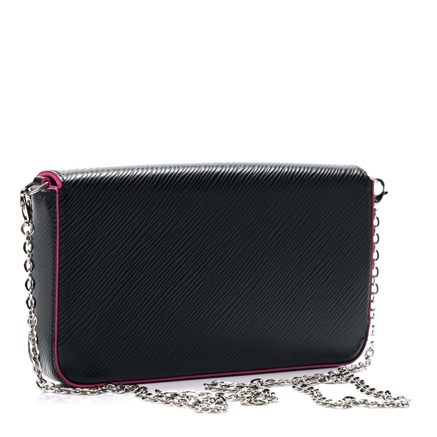 Epi Pochette Felicie Black Hot Pink