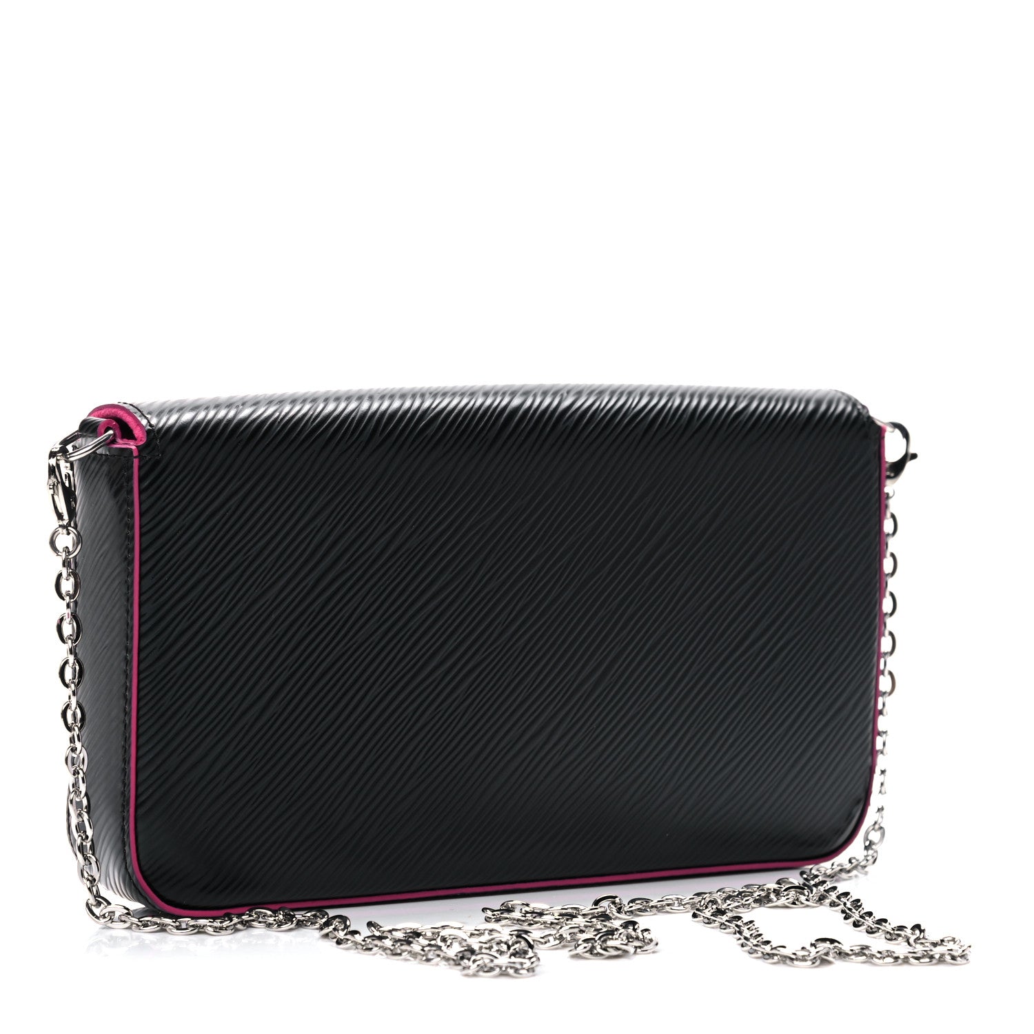 Louis Vuitton Epi Pochette Felicie Black Hot Pink 3 of 13