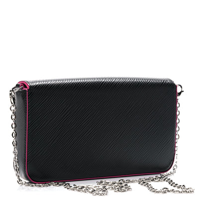 Louis Vuitton Epi Pochette Felicie Black Hot Pink 3 of 13