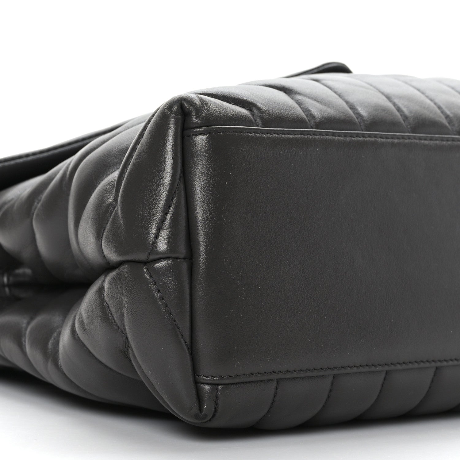 Saint Laurent Calfskin Y Quilted Monogram Medium Loulou Chain Satchel Asphalt 8 of 9