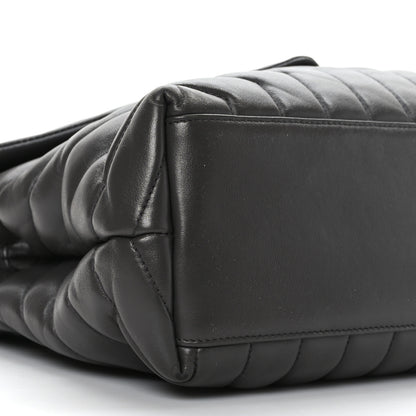 Saint Laurent Calfskin Y Quilted Monogram Medium Loulou Chain Satchel Asphalt 8 of 9