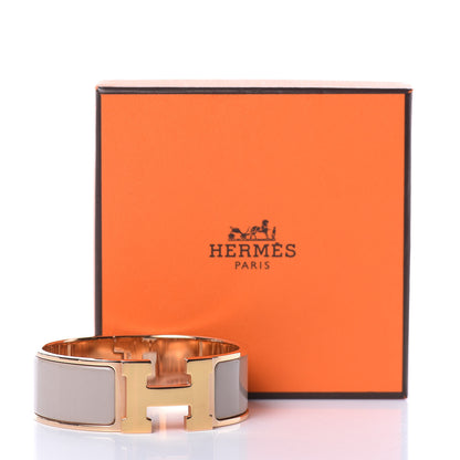 Hermes Enamel Wide Clic Clac H Bracelet PM Marron Glace 6 of 6