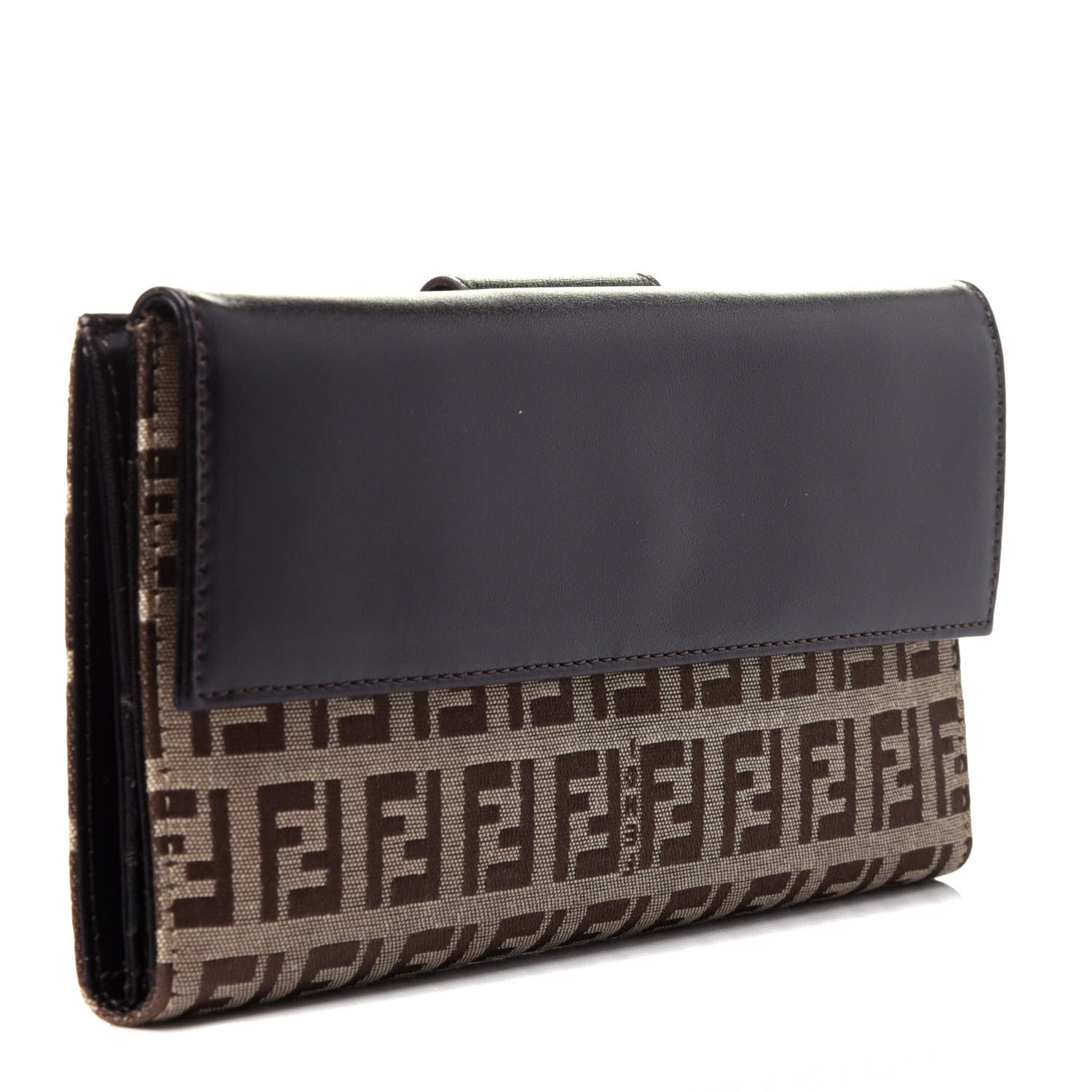 Fendi Zucchino Forever Continental Wallet Brown 3 of 10