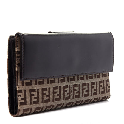 Fendi Zucchino Forever Continental Wallet Brown 3 of 10