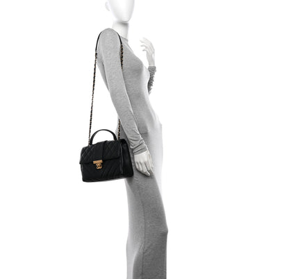 Chanel Calfskin Quilted Chevron In The City Bag Black 2 of 11