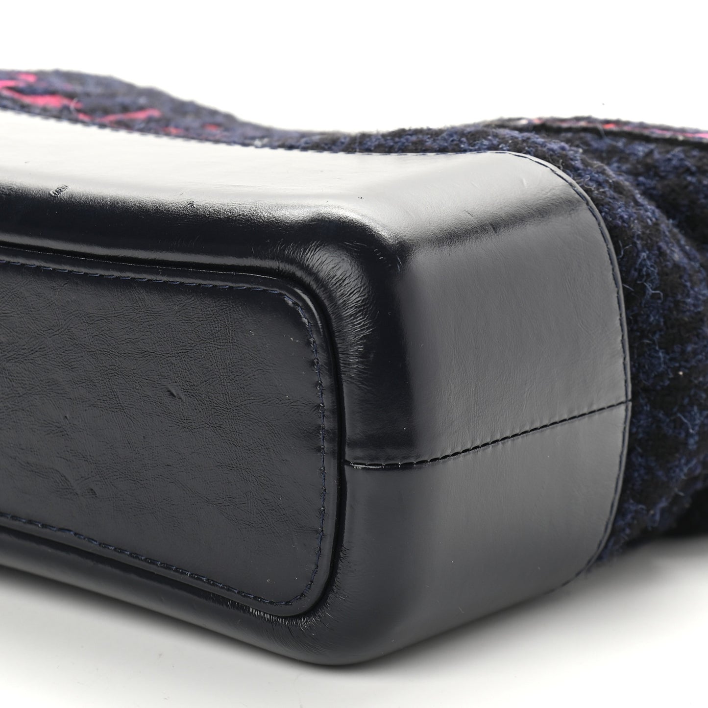 Tweed Calfskin Quilted Medium Gabrielle Hobo Black Blue