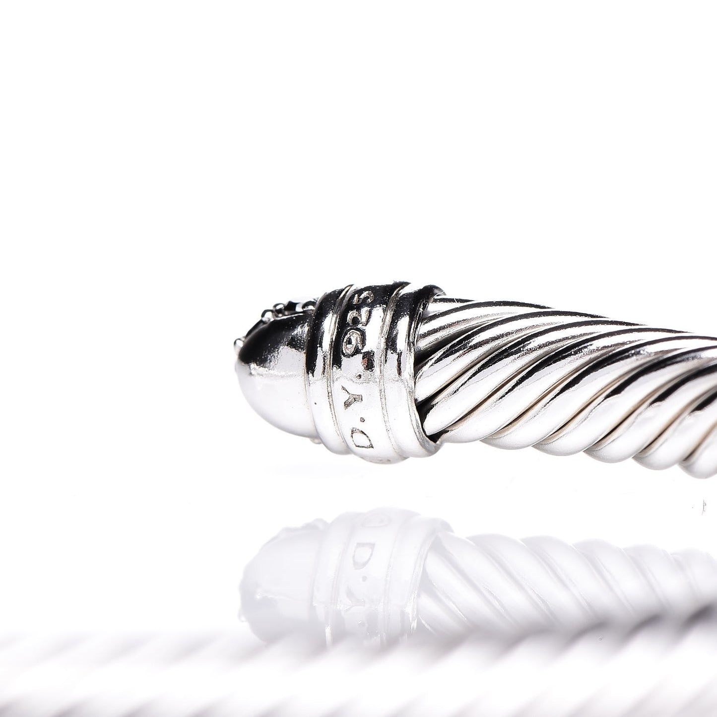 Sterling Silver Black Diamond 5mm Cable Classics Bracelet