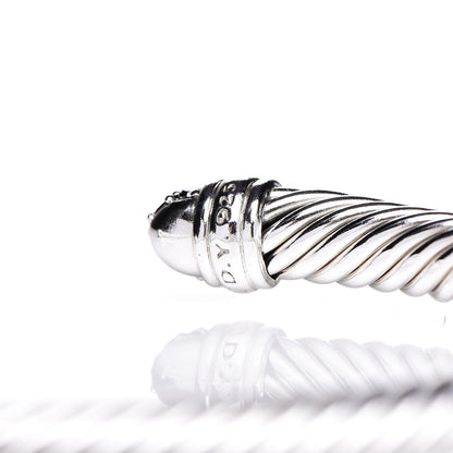 David Yurman Sterling Silver Black Diamond 5mm Cable Classics Bracelet 5 of 5
