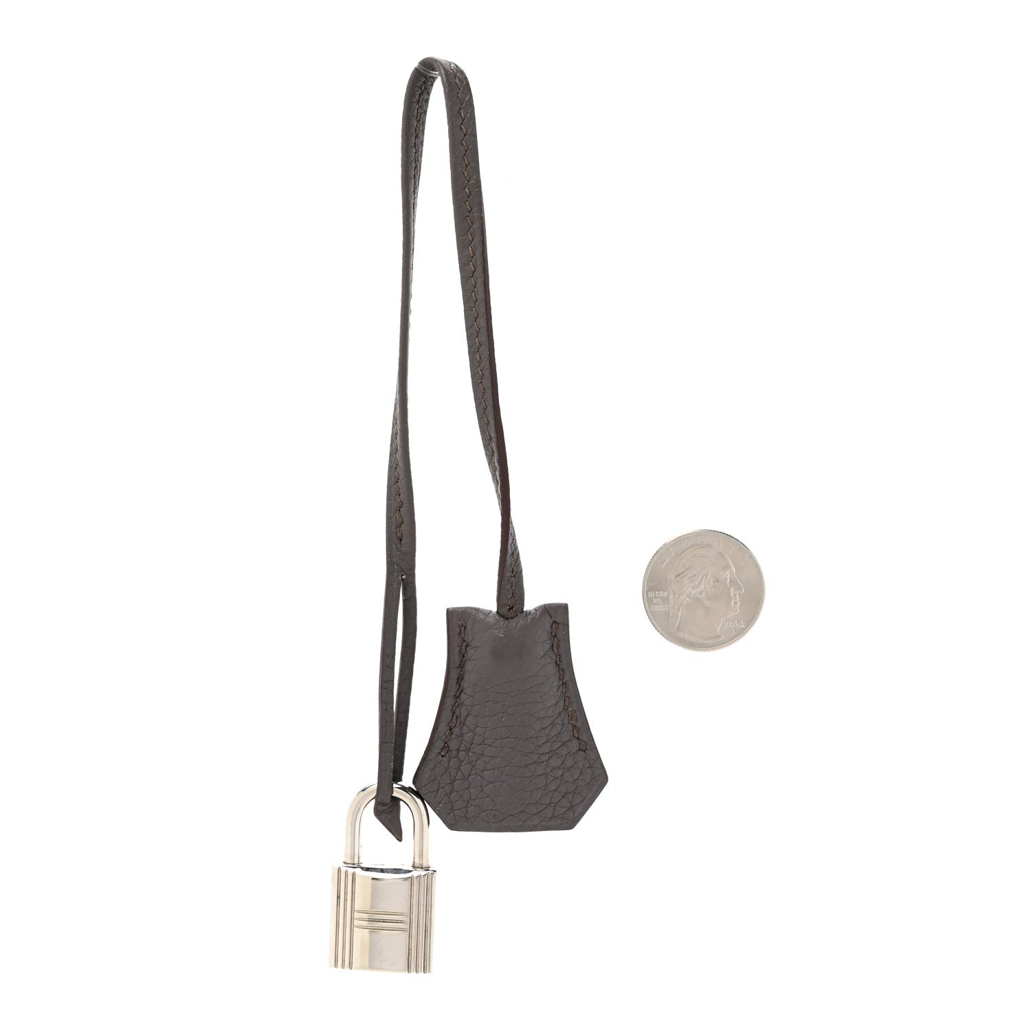 Hermes Togo Key Clochette Set Etain 2 of 3