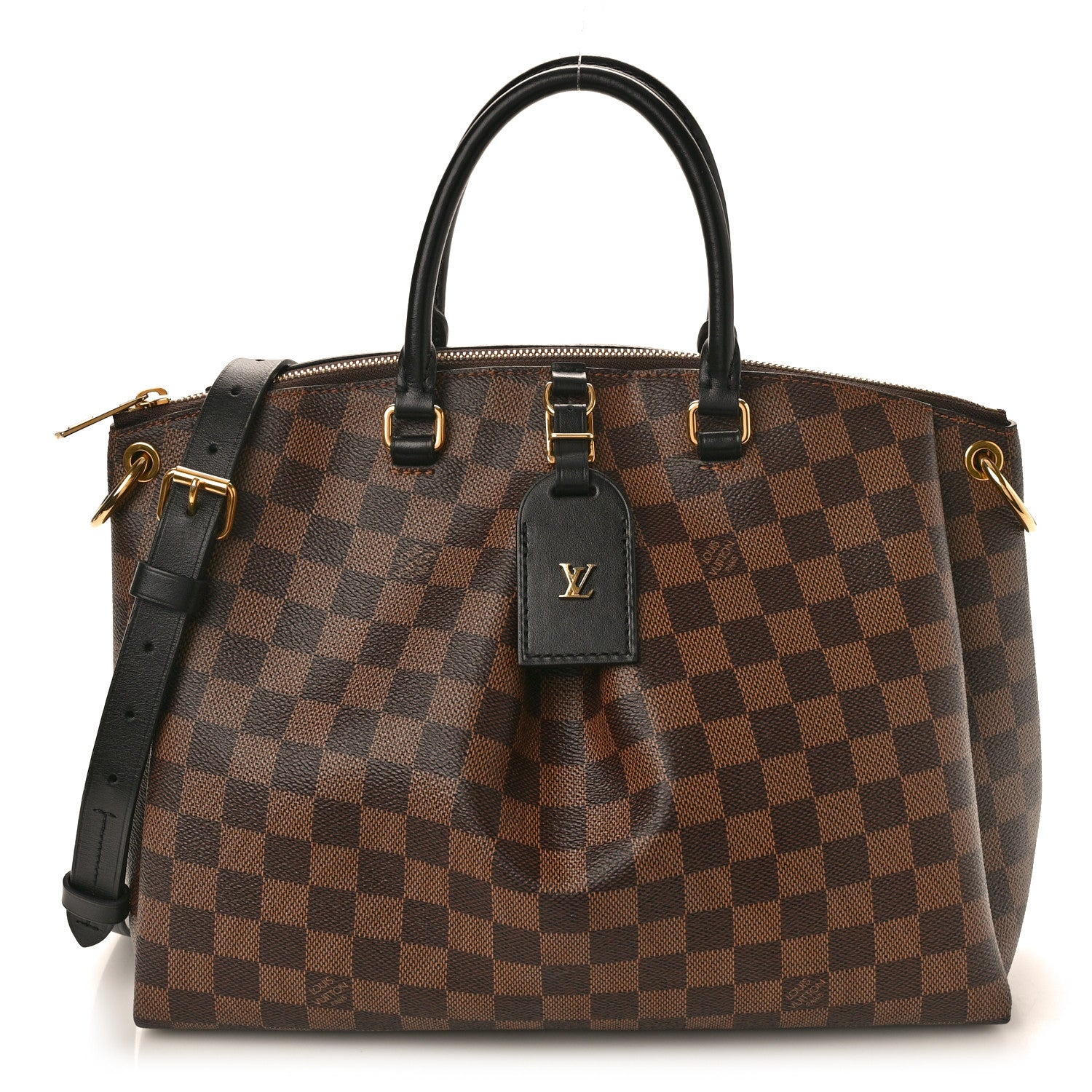 Louis Vuitton Damier Ebene Odeon Tote MM Black 1 of 10