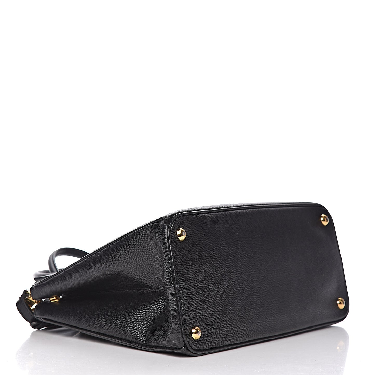 Saffiano Medium Galleria Double Zip Tote Black