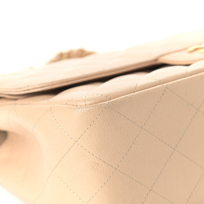 Chanel Caviar Quilted Jumbo Double Flap Beige Clair 8 of 19