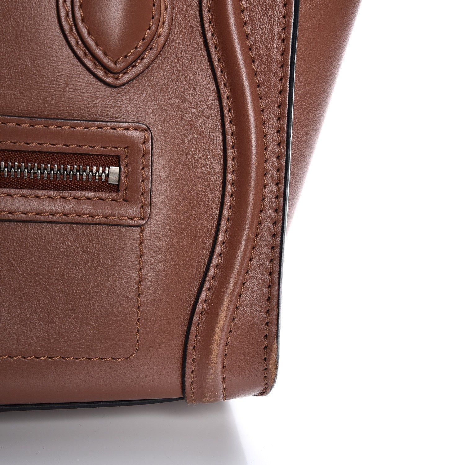Celine Smooth Calfskin Nano Luggage Sienna 12 of 13