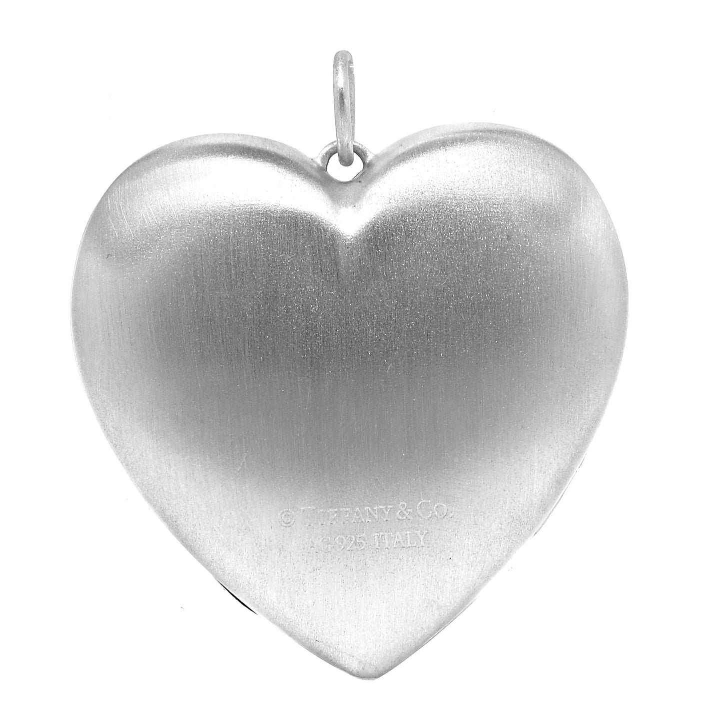 Sterling Silver Large Ziegfeld Daisy Heart Locket Pendant