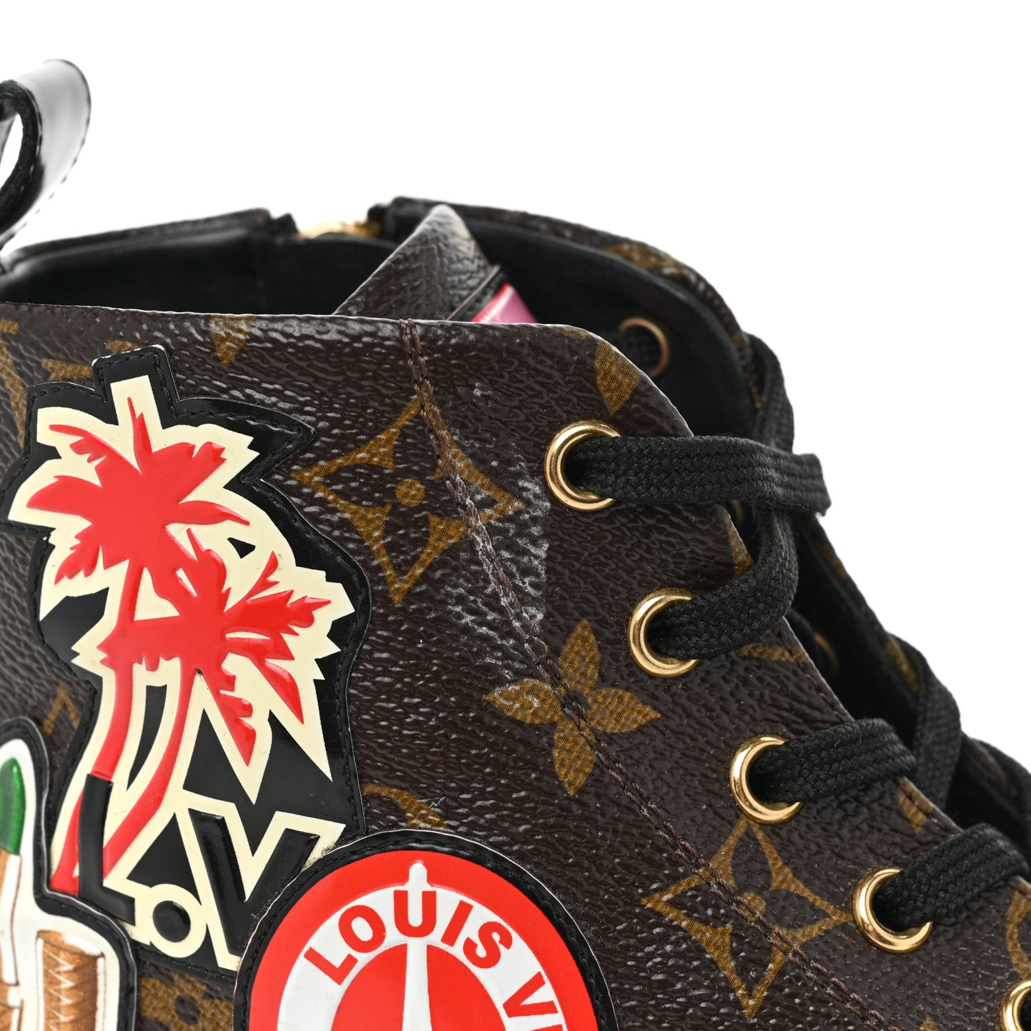 Louis Vuitton Calfskin Monogram World Tour Sneaker Boot 38.5 15 of 20