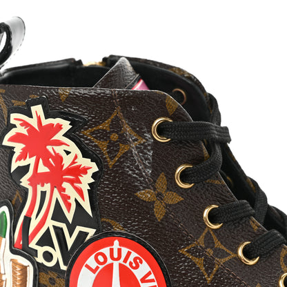 Louis Vuitton Calfskin Monogram World Tour Sneaker Boot 38.5 15 of 20