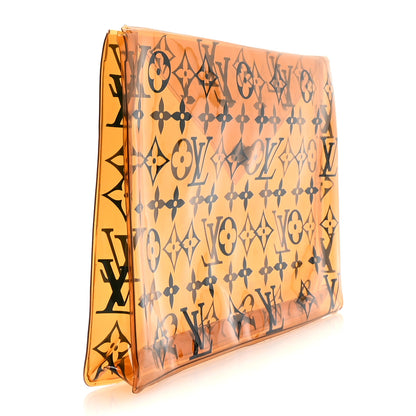 Louis Vuitton PVC Monogram Printed Envelope Pouch Orange 3 of 5