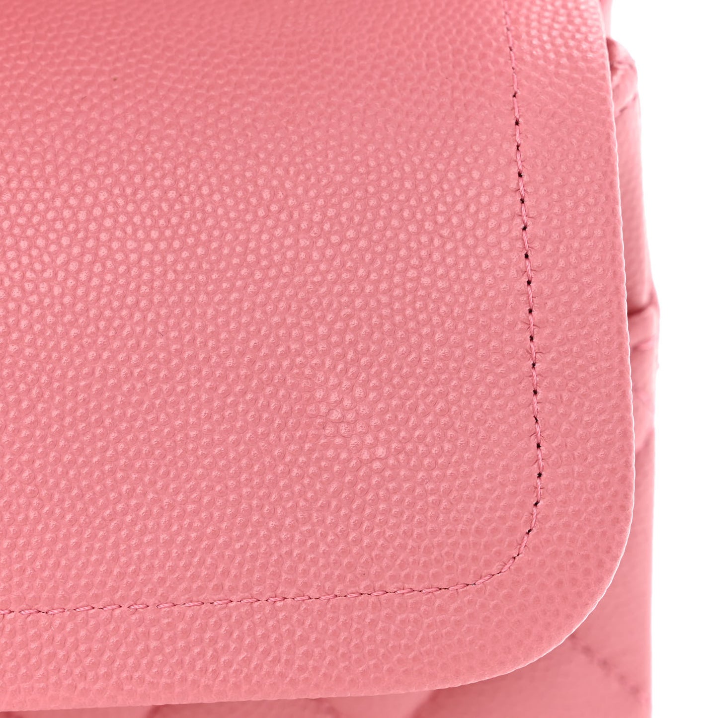 Caviar Quilted Medium Double Flap Pink
