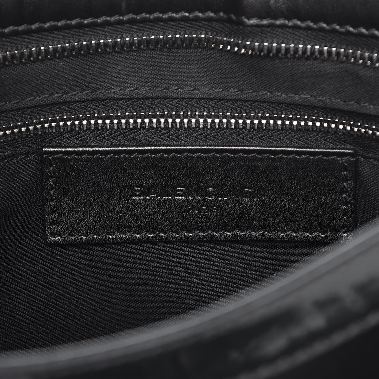 Smooth Calfskin Metallic Patent Giant 12 Silver Hardware City Black Gris