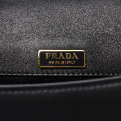 Prada City Calf Pionniere Saddle Bag Black 8 of 9