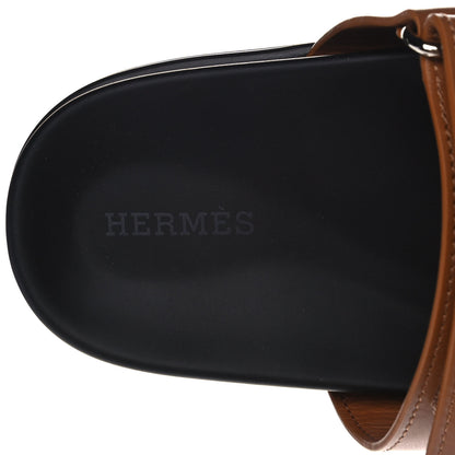 Hermes Calfskin Womens Chypre Sandals 37 Naturel 8 of 10