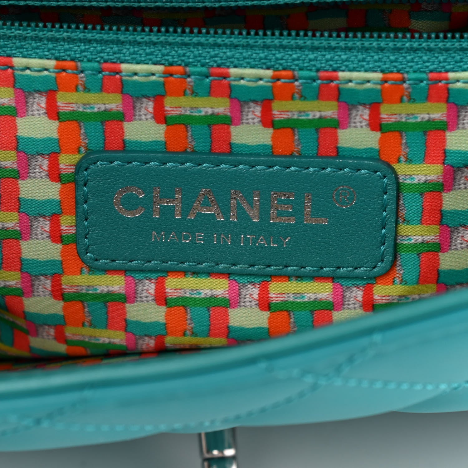 Chanel Lambskin Quilted Small Coco Rain Flap Turquoise 7 of 13