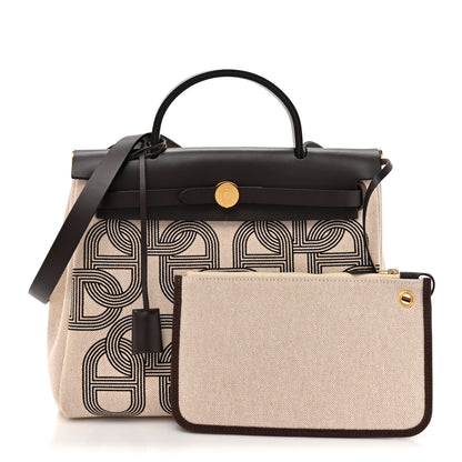 Hermes H Plume Canvas Vache Hunter Circuit 24 Herbag Zip Retourne 31 Ebene Ecru 3 of 15