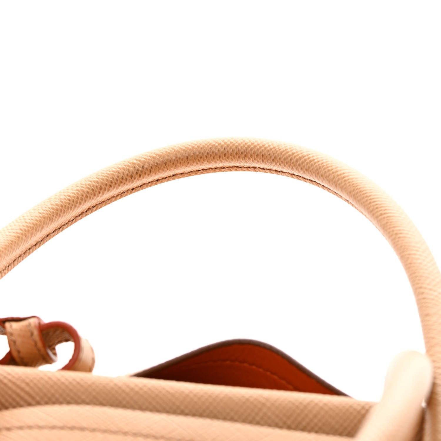 Prada Saffiano Cuir Medium Double Bag Noisette Papaya 19 of 20
