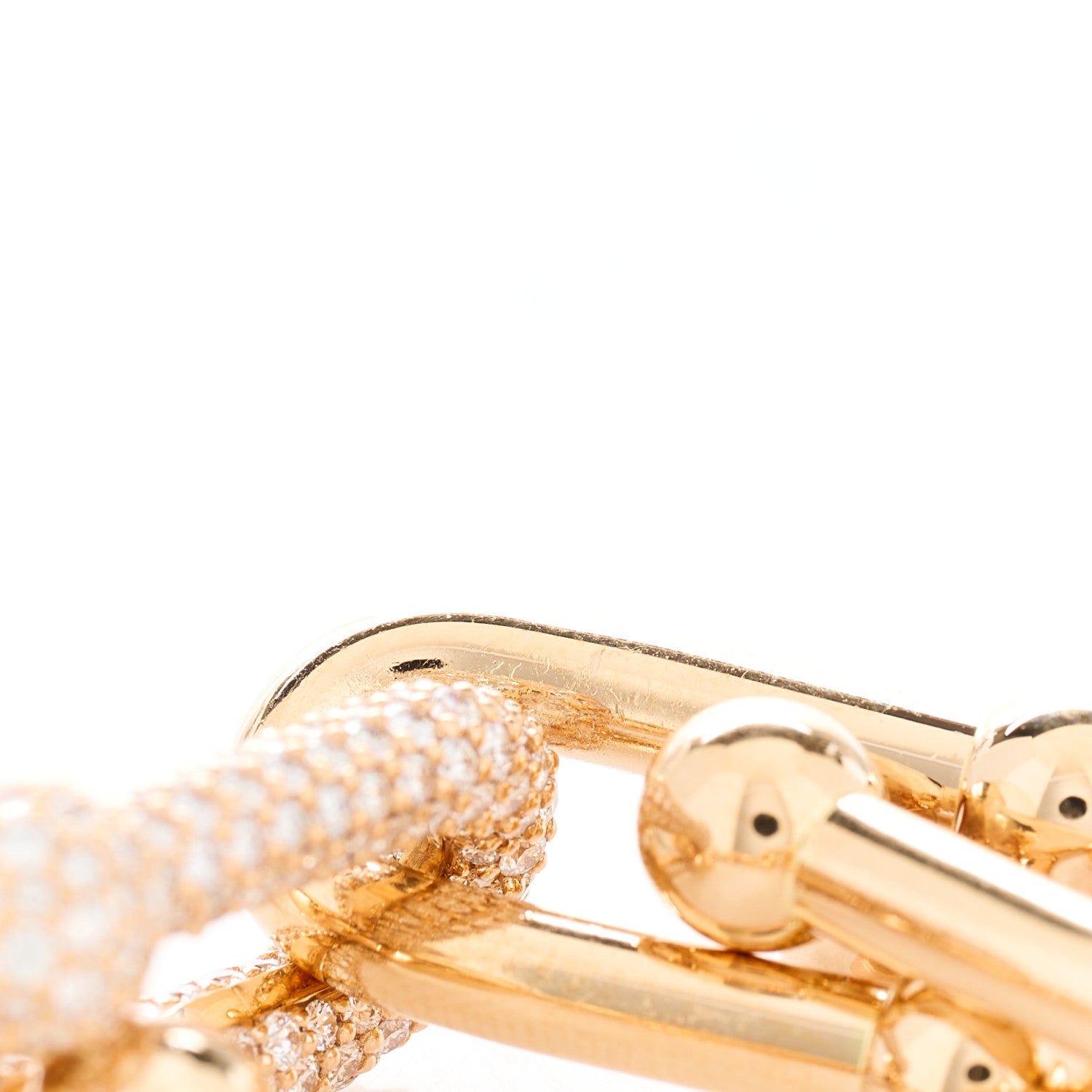 Tiffany 18K Rose Gold Diamond Large HardWear Link Bracelet 5 of 5