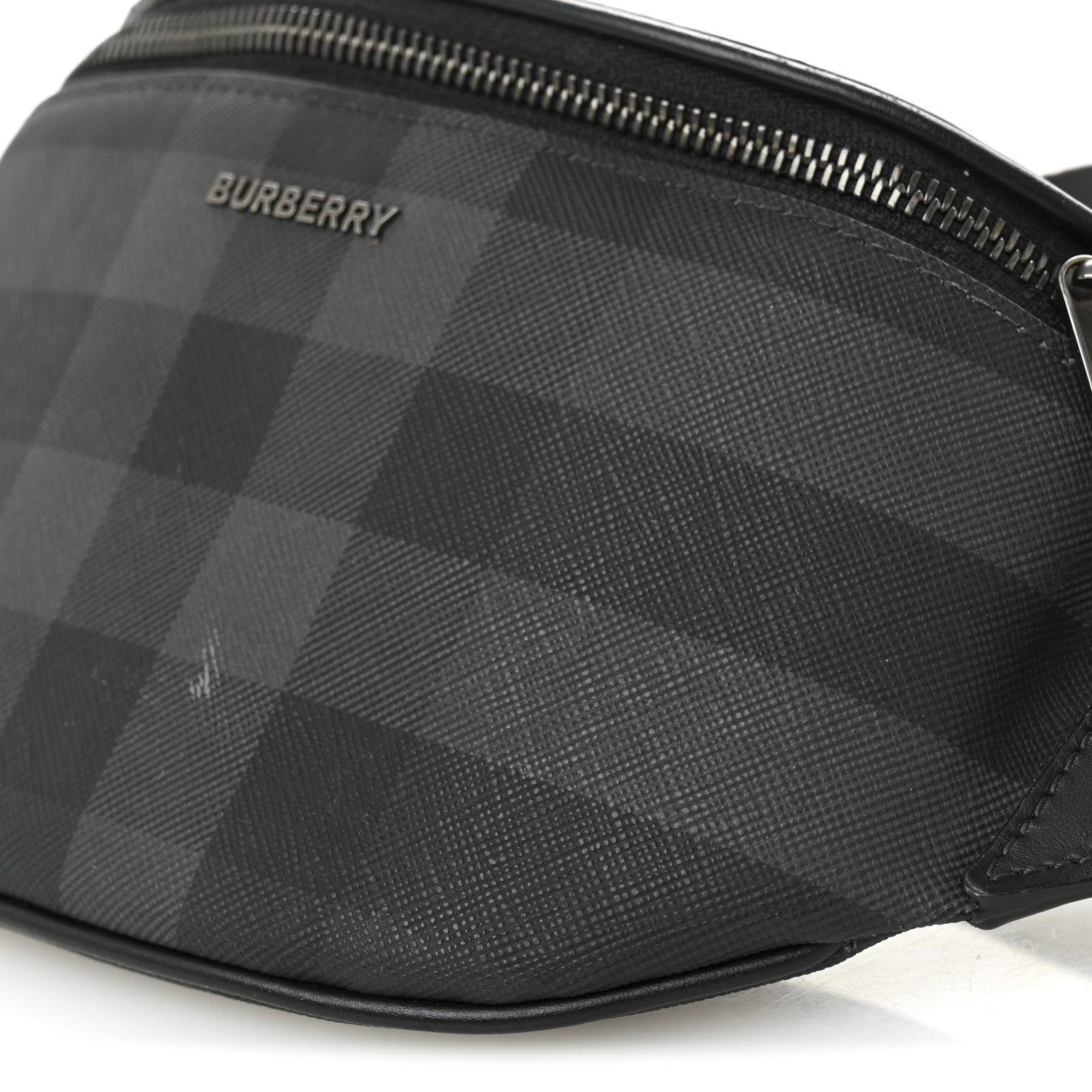 Burberry E-canvas Check Cason Bum Bag Charcoal 10 of 12