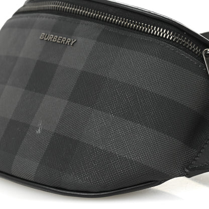 Burberry E-canvas Check Cason Bum Bag Charcoal 10 of 12