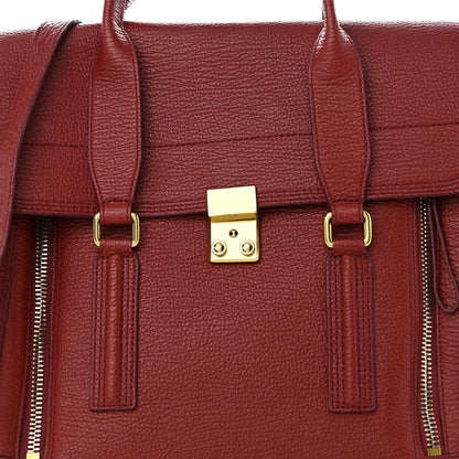 3.1 Phillip Lim Textured Calfskin Large Pashli Satchel Oxblood 8 of 10