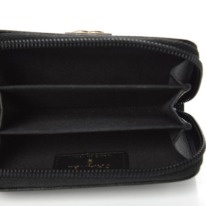 Chanel Caviar Quilted Boy Zip Around Coin Purse Wallet Black 5 of 10