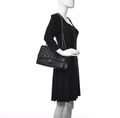 Chanel Caviar Quilted Jumbo Single Flap Black 2 of 11