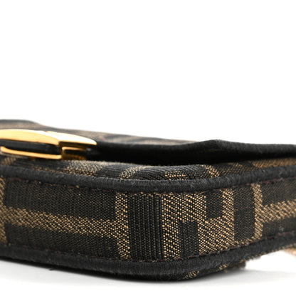Fendi Fabric Jacquard FF 1974 Nano Baguette Charm Tobacco Moro Black 10 of 16