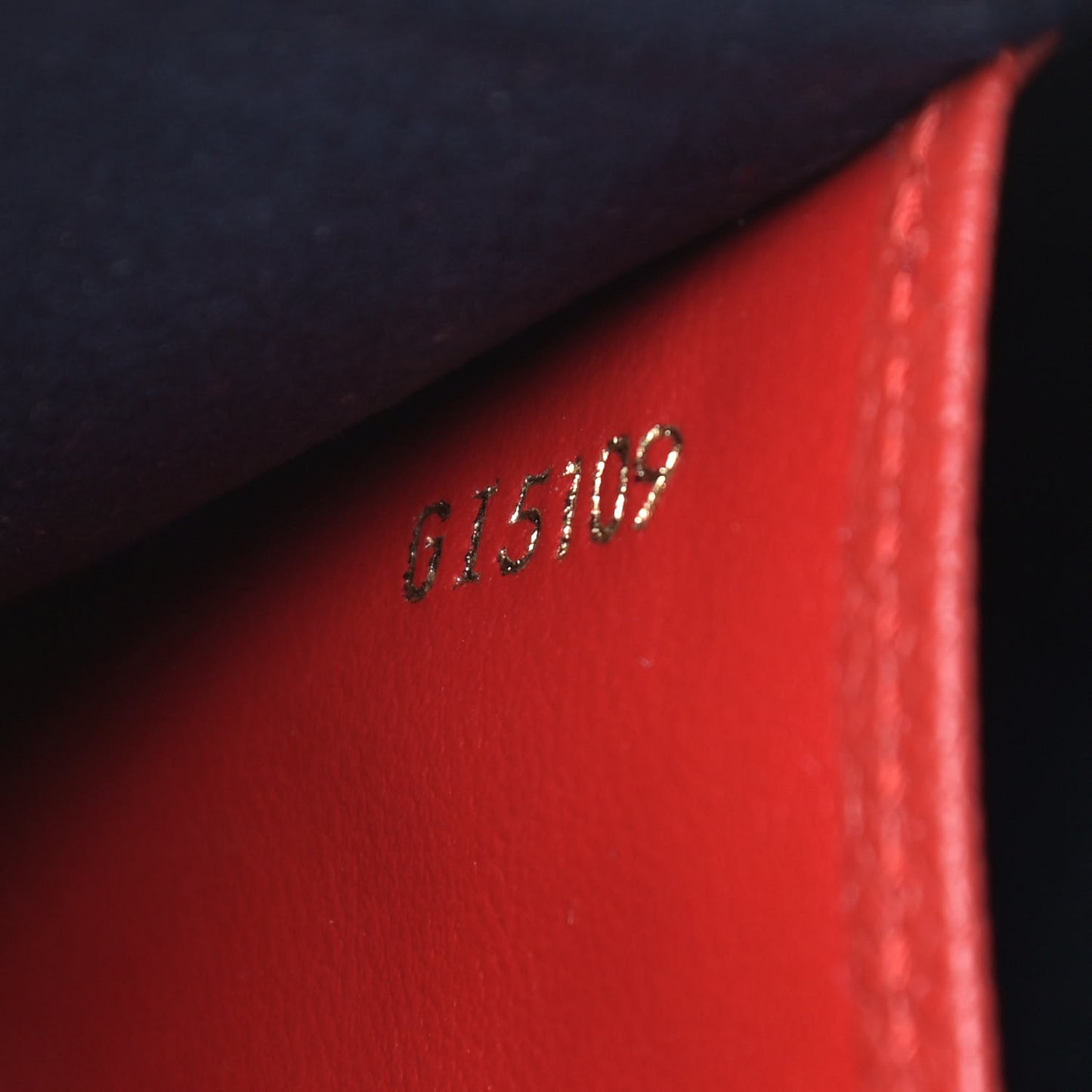 Empreinte Double Zip Pochette Marine Rouge