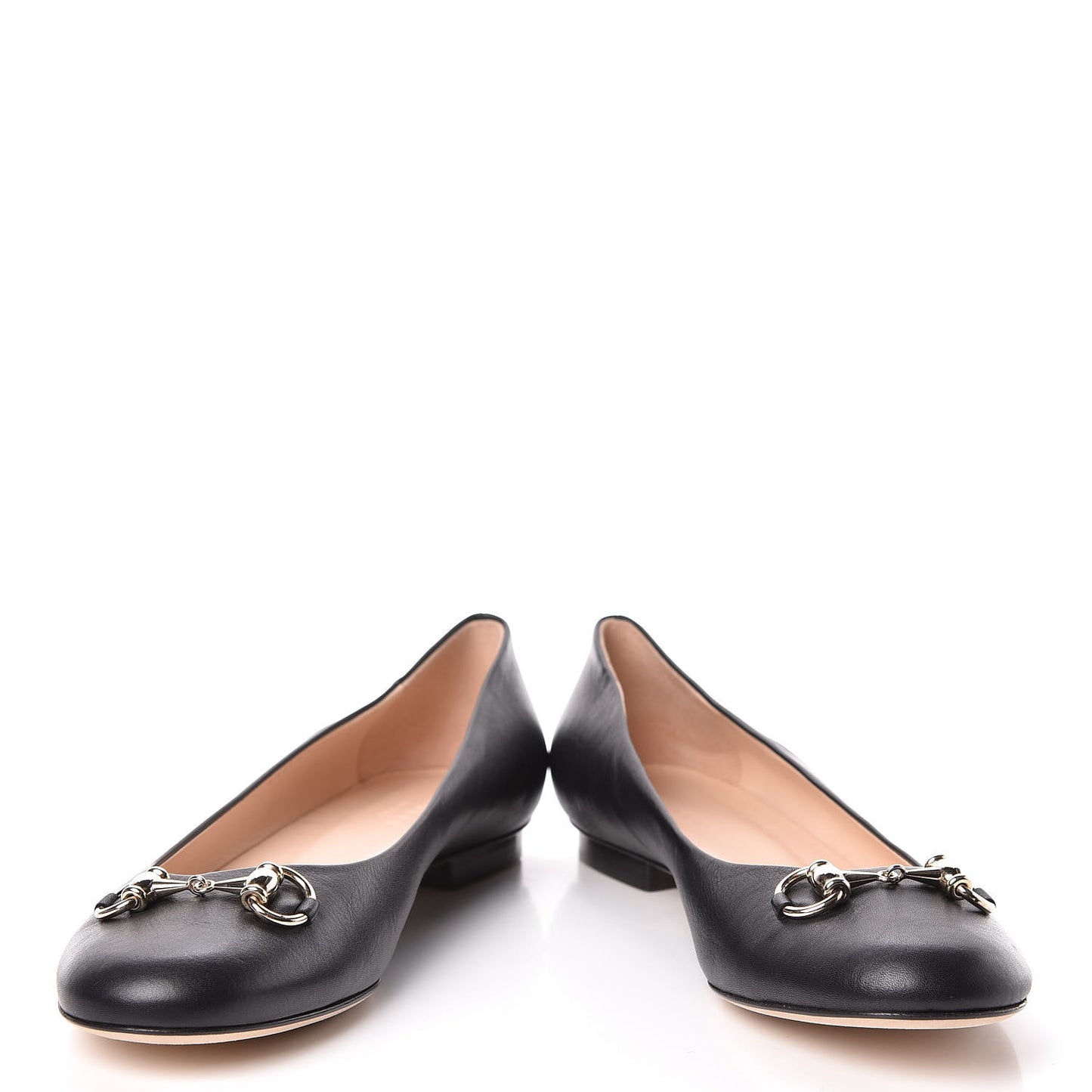 Calfskin Horsebit Ballerina Flats 40 Black