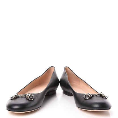 Gucci Calfskin Horsebit Ballerina Flats 40 Black 5 of 12