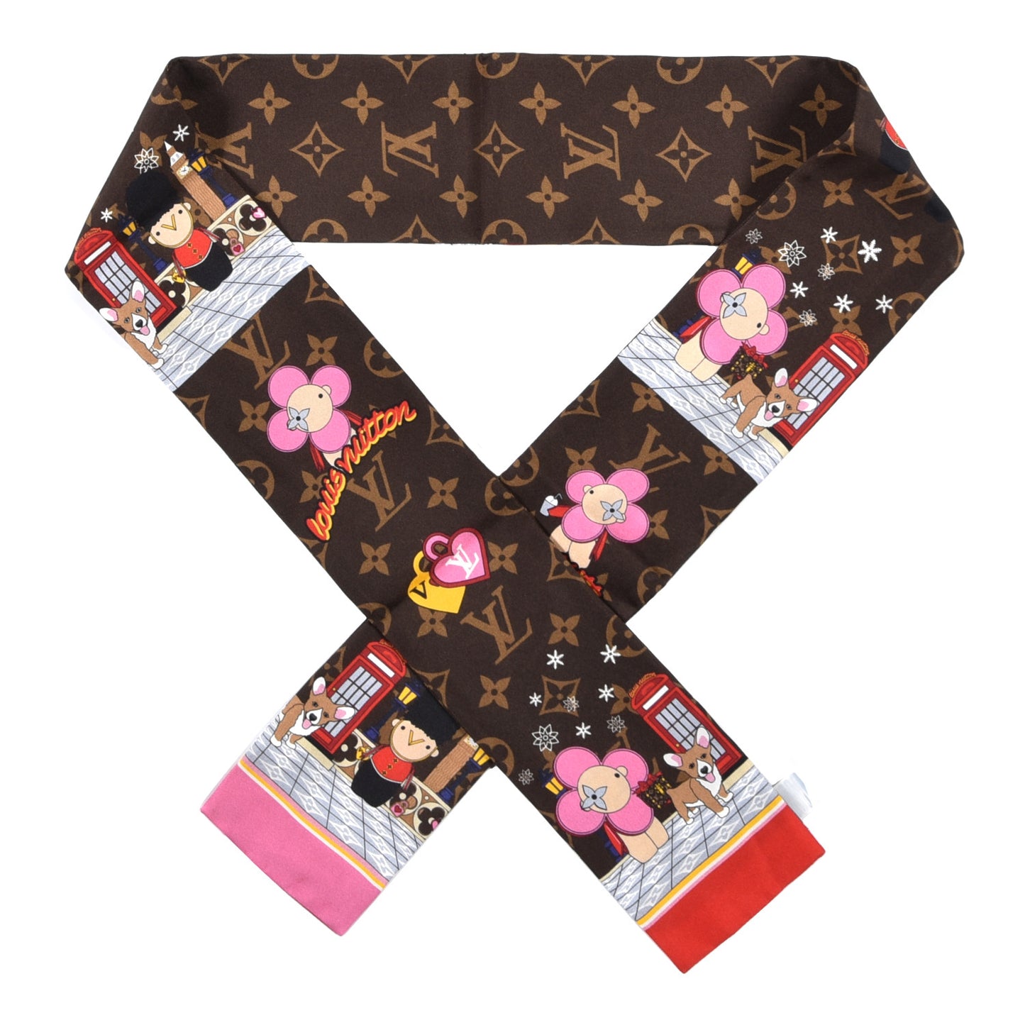 Silk Monogram 2021 London Christmas Animation Bandeau Marron