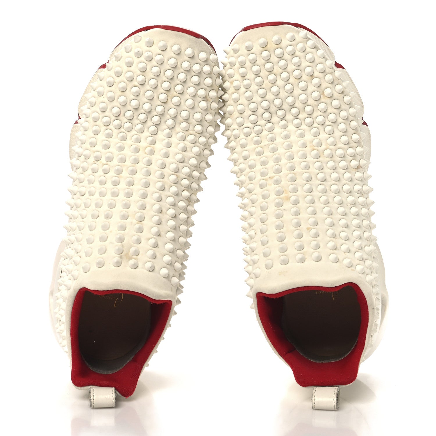 Christian Louboutin Neoprene Spike Sock Donna Flat Sneakers 40.5 White Snow 2 of 9